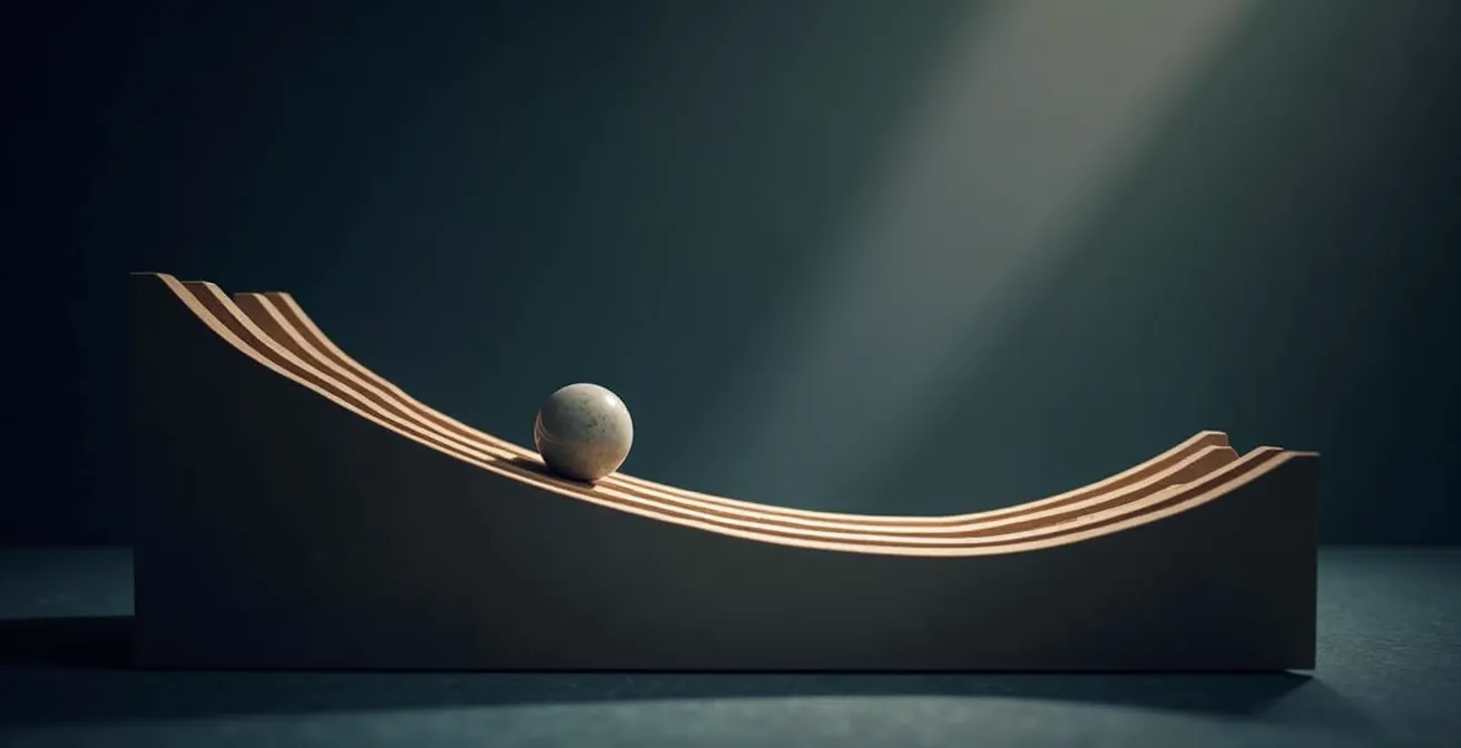 Business owner examining downward then upward trending financial graph representing the J-curve cash flow pattern