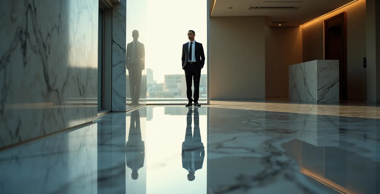 Visual metaphor of franchise system and personal brand integration