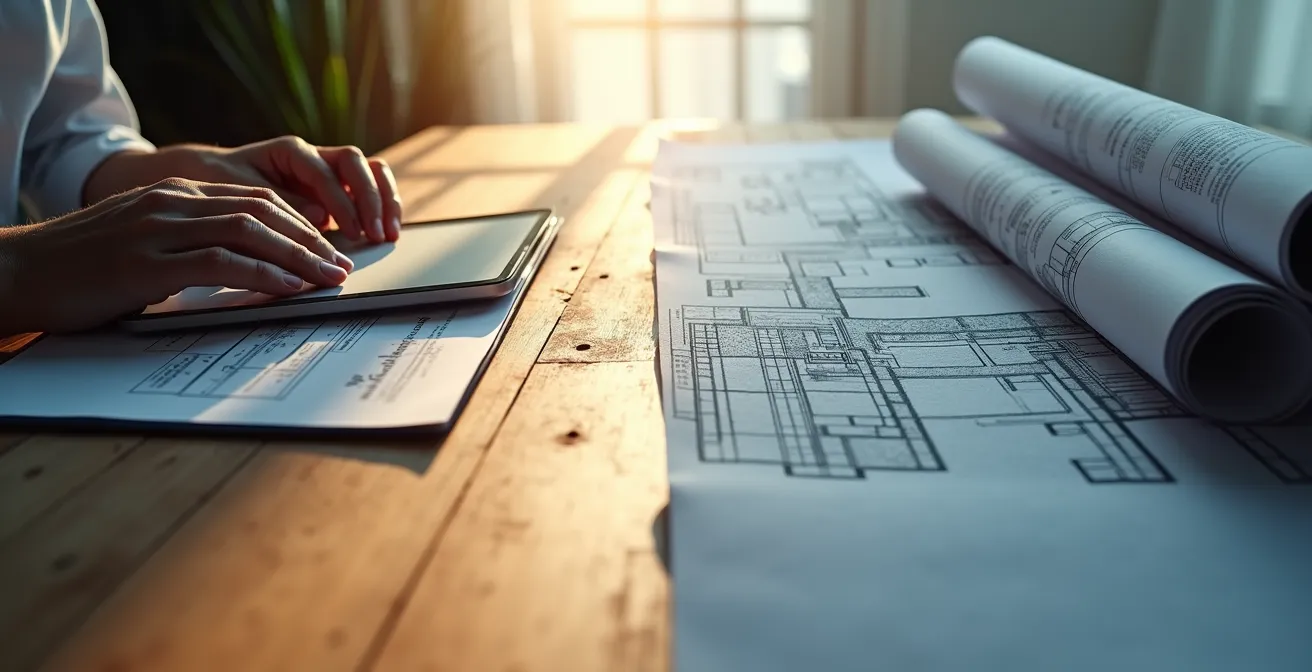 Split-screen visual metaphor comparing home care and assisted living licensing processes