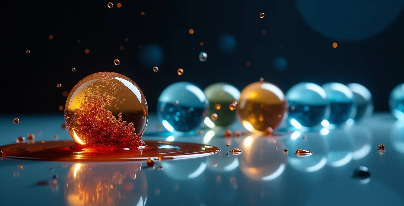 Abstract visualization of digital trend waves spreading across interconnected network nodes